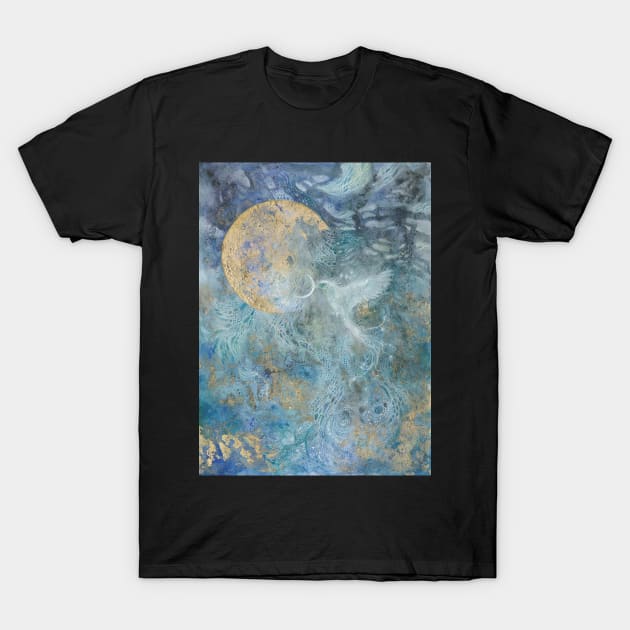 Moon Bird T-Shirt by stephlaw